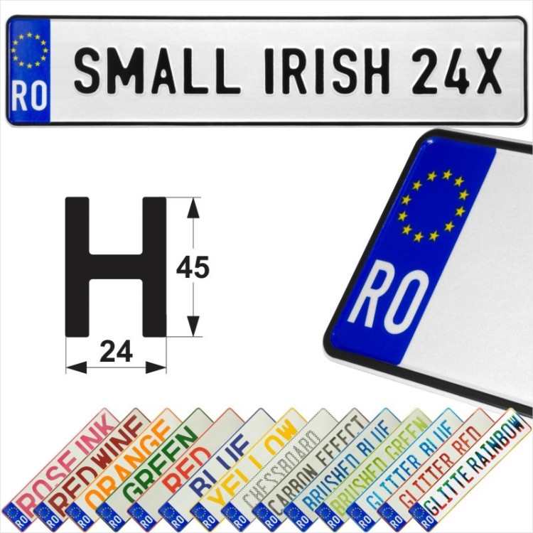 RO euro Romania Pressed Metal Romanian Number Plates Replica Show Trucker Name