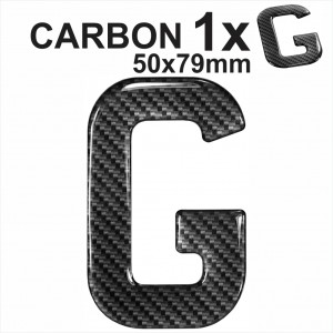 CARBON Letter G 3d gel number plates Domed Resin Making DIY Registration UK REG