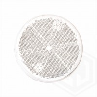 White Clear 60mm Round Stick On Self Adhesive Car Trailer Caravan Front Reflector