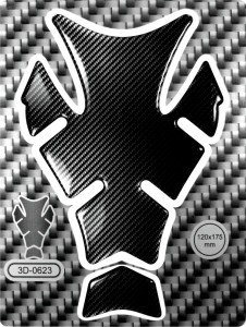 Tank Pad Protector Sticker Motorcycle Motorbike Scratch Domed Carbon Fiber Type