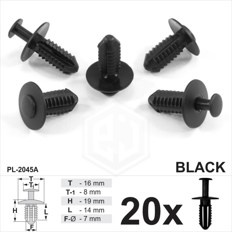 Black Plastic Bumper Trim Clips Rivets Wheel Arch Lining Fits Mercedes