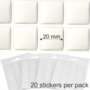 20mm 13/16" SQUARE Stickers Resin Clear Domes Epoxy Polyurethane Silicone Craft