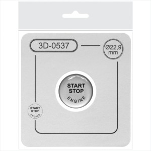 22.9mm Engine Start Stop Push Button Cap Cover 3D Domed Resin Gel Sticker Repair