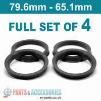 Spigot Rings / 79.6mm - 65.1mm FULL SET OF (4) FOUR RINGS