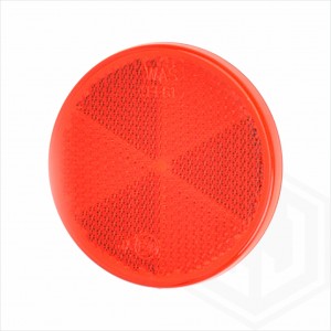 Red 60mm Round Stick On Self Adhesive Car Trailer Caravan Rear Reflector 