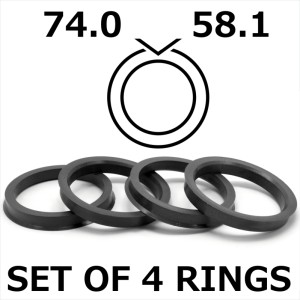 Spigot Rings / 74.0mm - 58.1mm FULL SET OF (4) FOUR RINGS