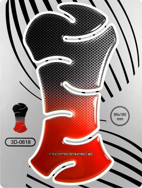 Tank Pad Protector Sticker Motorcycle Motorbike Scratch Domed Carbon Fiber Type - 3D-0618