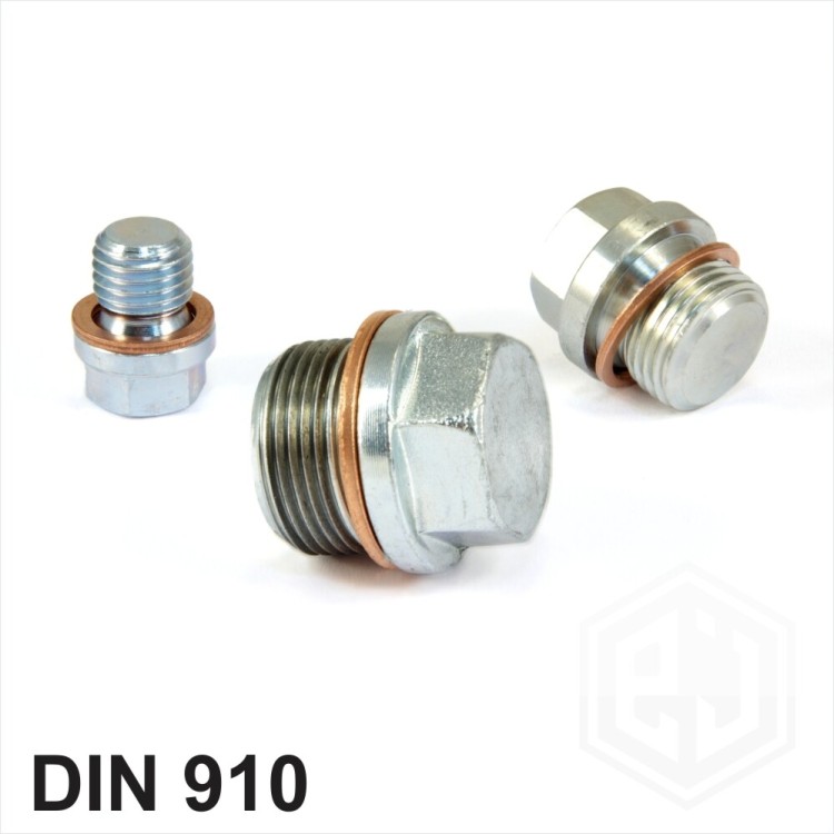 Hex Head Screw Plugs Bolt DIN 910 Oil Pan Drain Sump Plug Stopper Copper Washer
