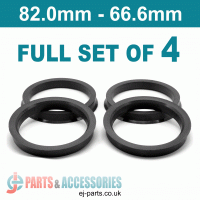 Spigot Rings / 82.0mm - 66.6mm FULL SET OF (4) FOUR RINGS