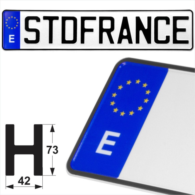 Spain E Euro Badge Espana Pressed Metal Number Plates Replica Show Trucker Name