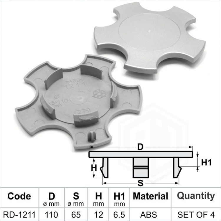 Wheel center caps centre Alloy Rim hub cap no logo 110 65 mm for Opel Vauxhall