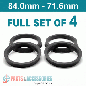 Spigot Rings / 84.0mm - 71.6mm FULL SET OF (4) FOUR RINGS