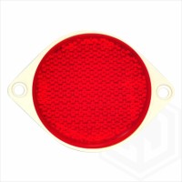 Red 85mm Round Screw On Car Trailer Caravan Rear Reflector with Mounting Holes