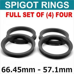 Spigot Rings / 66.45mm - 57.1mm FULL SET OF (4) FOUR RINGS