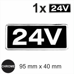 24V 3D Chrome Black Sticker Car Domed Resin Badge Emblem Trunk Side Adhesive