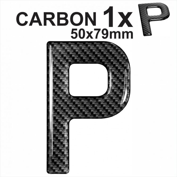 CARBON Letter P 3d gel number plates Domed Resin Making DIY Registration UK REG