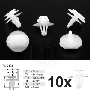 Plastic Side Moulding Door Bumper Strip Trim Fastener Clips for Renault Van