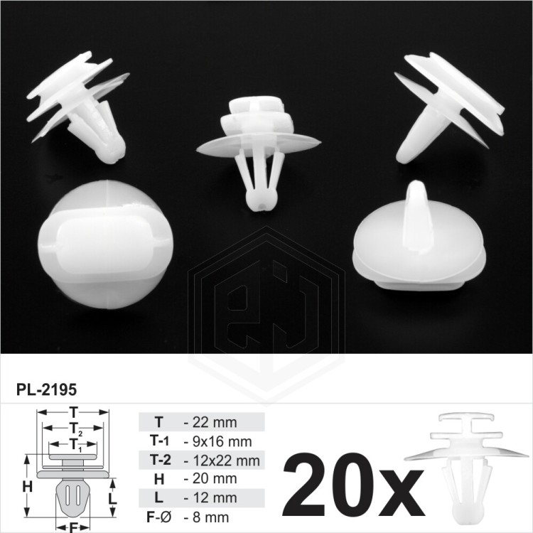 Plastic Side Moulding Door Bumper Strip Trim Fastener Clips for Renault Van