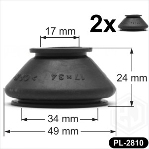Ball Joint Covers QTY 2 x 17/34 Dust Boot Cover Track Rod End Car Truck Van Auto