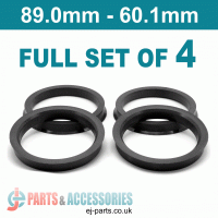 Spigot Rings / 89.0mm - 60.1mm FULL SET OF (4) FOUR RINGS