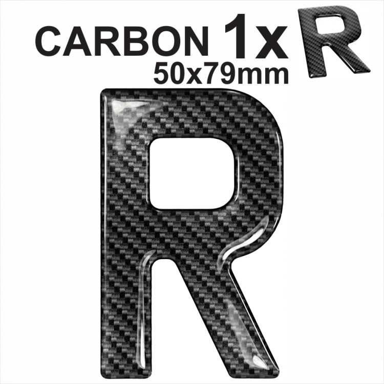 CARBON Letter R 3d gel number plates Domed Resin Making DIY Registration UK REG
