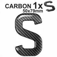 CARBON Letter S 3d gel number plates Domed Resin Making DIY Registration UK REG