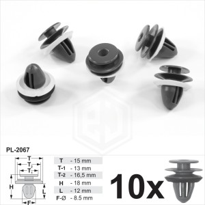 Interior Door Card Trim Clips Panel Retainer With Seal Fits Honda Daewoo