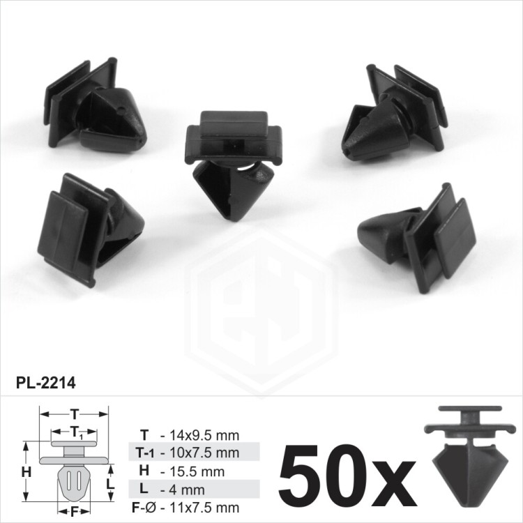Plastic Trim Clips for Door Side Moulding Bumpstrip Rubstrip fits Peugeot