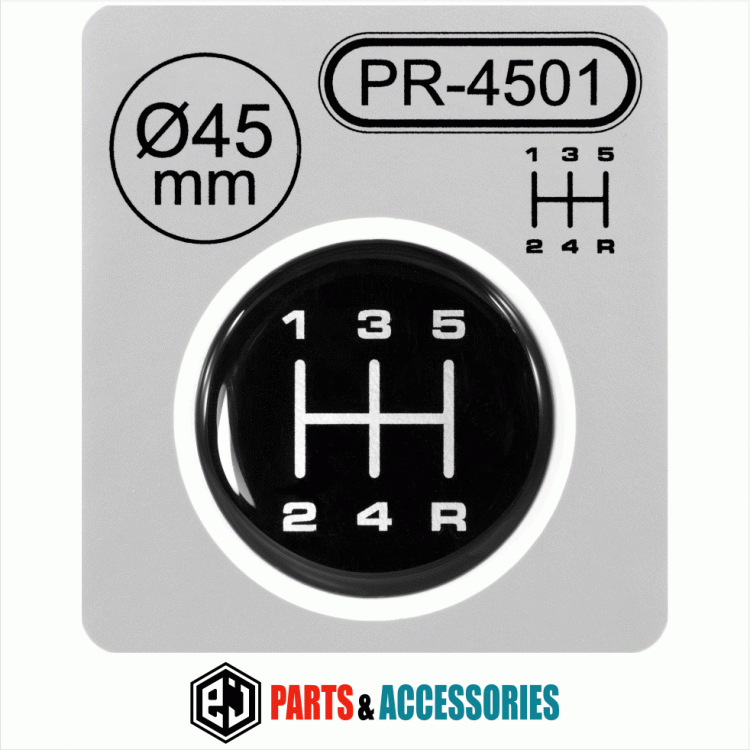 Gear Knob Shift Pattern Lever Sticker 3D Domed stick gearstick badge 5 Speed 45