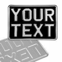 7"x5" 180x130 mm Black and silver Single (1) Toy Kids Car Motorcycle Pressed TEXT Novelty Plate