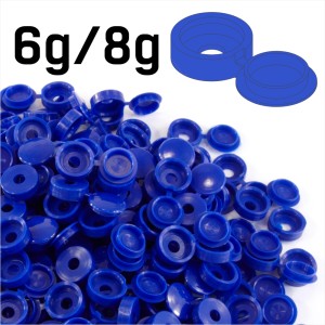 Medium Blue Colour Hinged Plastic Screw Cover Caps (Small, 6/8g) 4 PACK SIZES 1