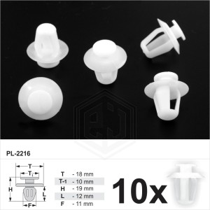 Plastic Trim Clips for Exterior Door Moulding Bumpstrips Trims Fits Citroen