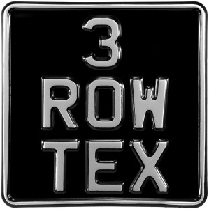 3 row 6.5x6.5 novelty black and silver Kids car motorcycle pressed number plate