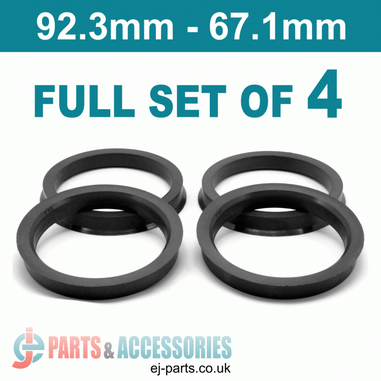 Spigot Rings / 92.3mm - 67.1mm FULL SET OF (4) FOUR RINGS