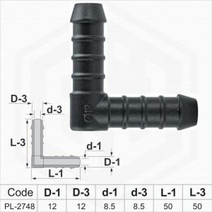 12x12 mm L-Piece Plastic Barbed Connector Joiner Tube Hose Pipe Fitting 12x12 mm L-Piece Plastic Barbed Connector Joiner Tube Hose Pipe Fitting