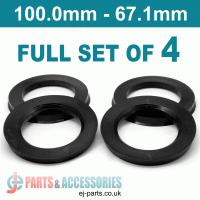 Spigot Rings / 100.0mm - 67.1mm FULL SET OF (4) FOUR RINGS