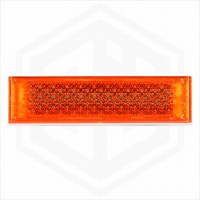 Amber Orange 126mm x 34mm Rectangular Stick On Self Adhesive Car Trailer Caravan Side Reflector