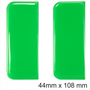 2x 44 x 108 mm Electric Vehicle EV Green 3D Domed Stickers Badges for Acrylic Number Plates