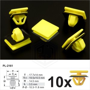 Trim Clips For Hyundai Elantra Rocker Panel Moulding Fastener Yellow Plastic