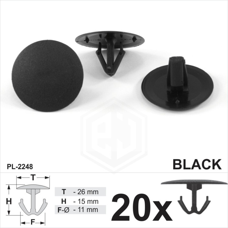 Clips Bonnet Hood Liner Trim Car Clips Insulation Black Plastic 8112637010