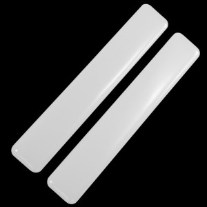 2x 120 mm White Sticker Domed Car Body Bumper Protector Strip Anti Scratch Guard