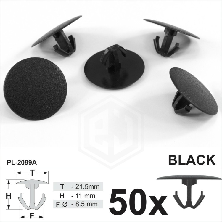 Clips Bonnet Hood Liner Trim Clips Insulation Various Models Black Plastic