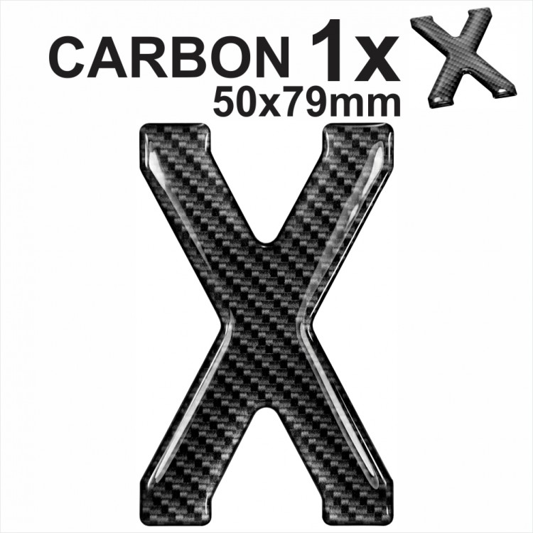 CARBON Letter X 3d gel number plates Domed Resin Making DIY Registration UK REG