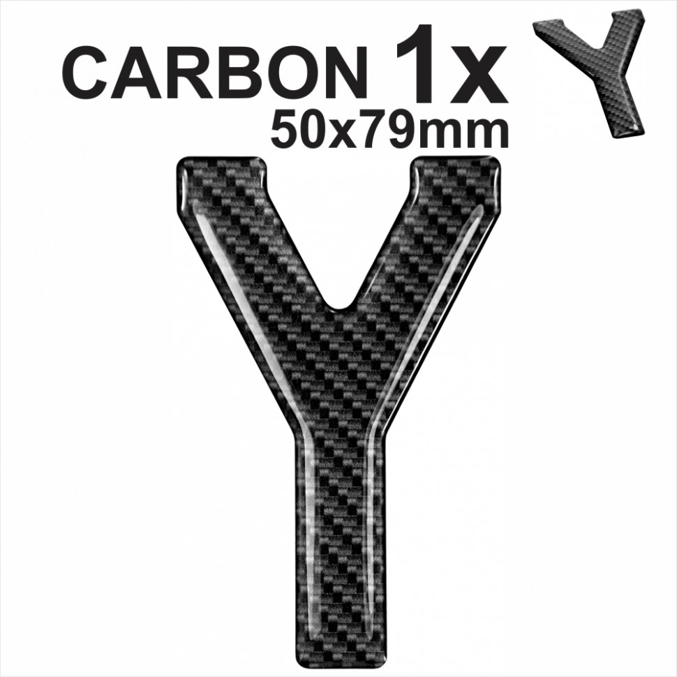 Carbon 3D Resin/Gel Domed Self Adhesive Number Plate Letter C 