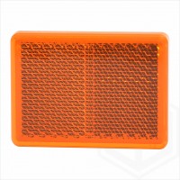 Amber Orange 55mm x 40mm Rectangular Stick On Self Adhesive Car Trailer Caravan Side Reflector