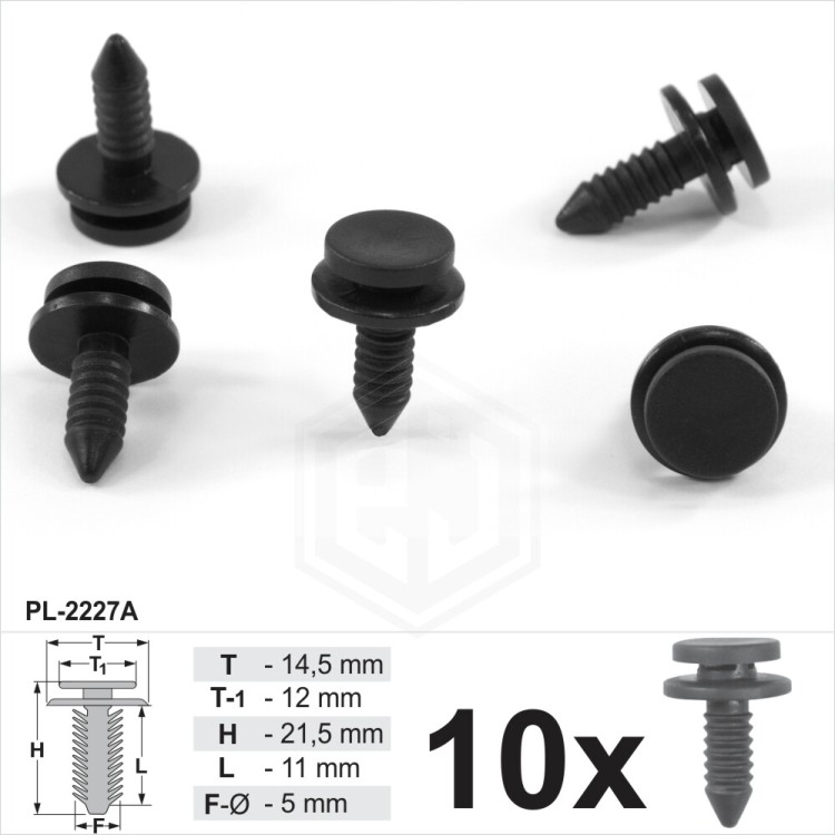 Interior Trim Panel Black Clips Interior Pillar Trim Fastener for Volkswagen
