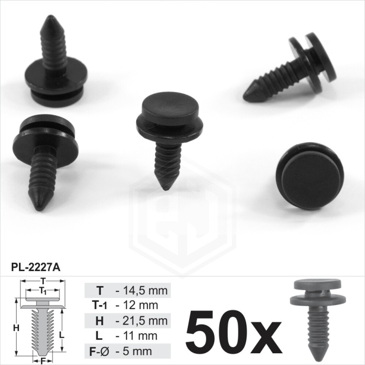 Interior Trim Panel Black Clips Interior Pillar Trim Fastener for Volkswagen