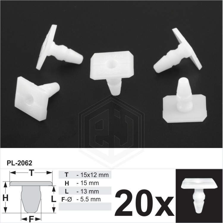White Plastic Trim Clips For Mercedes-Benz Lower Door Seal Weatherstrip