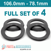 Spigot Rings / 106.0mm - 78.1mm FULL SET OF (4) FOUR RINGS