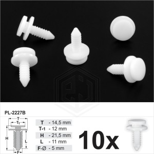 Interior Trim Panel White Clips Interior Pillar Trim Fastener for Volkswagen